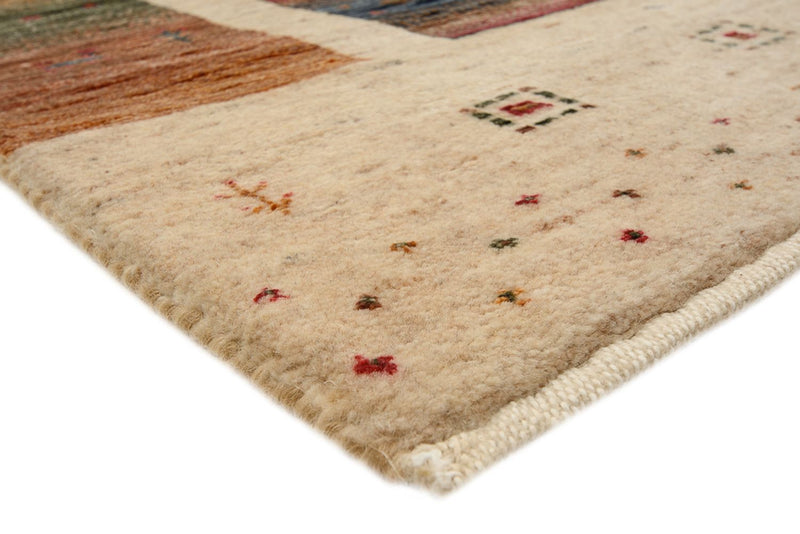 Alfombra Gabbeh - Loribaft Indus cuadrado  - 204 x 202 cm - beige claro