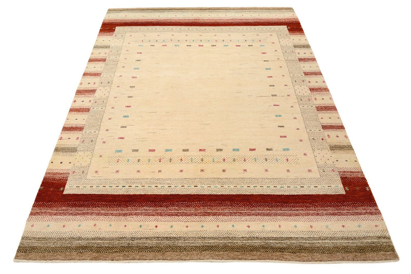 Alfombra Gabbeh - Loribaft Indus - 206 x 156 cm - beige claro