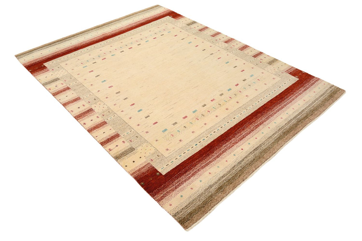 Alfombra Gabbeh - Loribaft Indus - 206 x 156 cm - beige claro