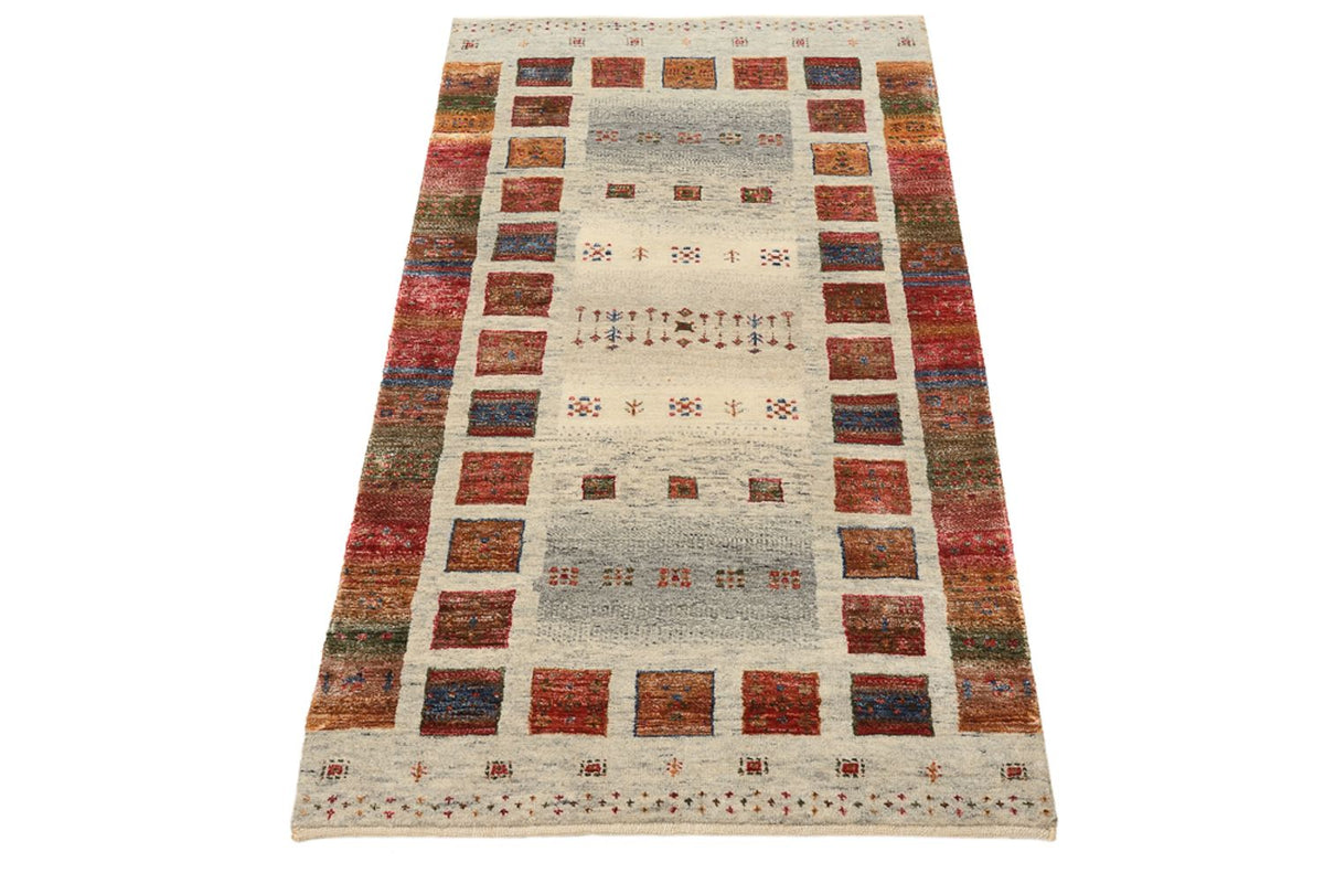 Alfombra Gabbeh - Loribaft Indus - 139 x 74 cm - multicolor