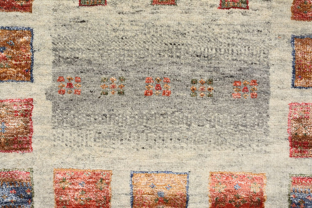 Alfombra Gabbeh - Loribaft Indus - 139 x 74 cm - multicolor