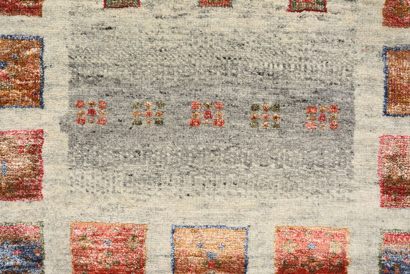 Alfombra Gabbeh - Loribaft Indus - 139 x 74 cm - multicolor
