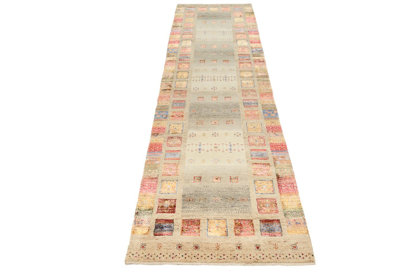 Alfombra de pasillo Alfombra Gabbeh - Loribaft Indus - 295 x 82 cm - multicolor