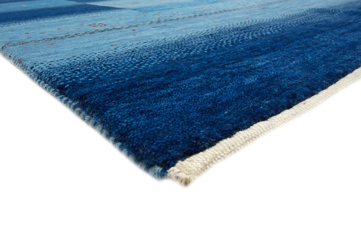 Alfombra Gabbeh - Loribaft Indus - 299 x 250 cm - azul marino