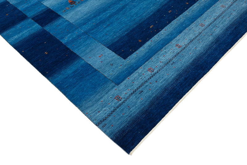 Alfombra Gabbeh - Loribaft Indus - 232 x 177 cm - azul marino