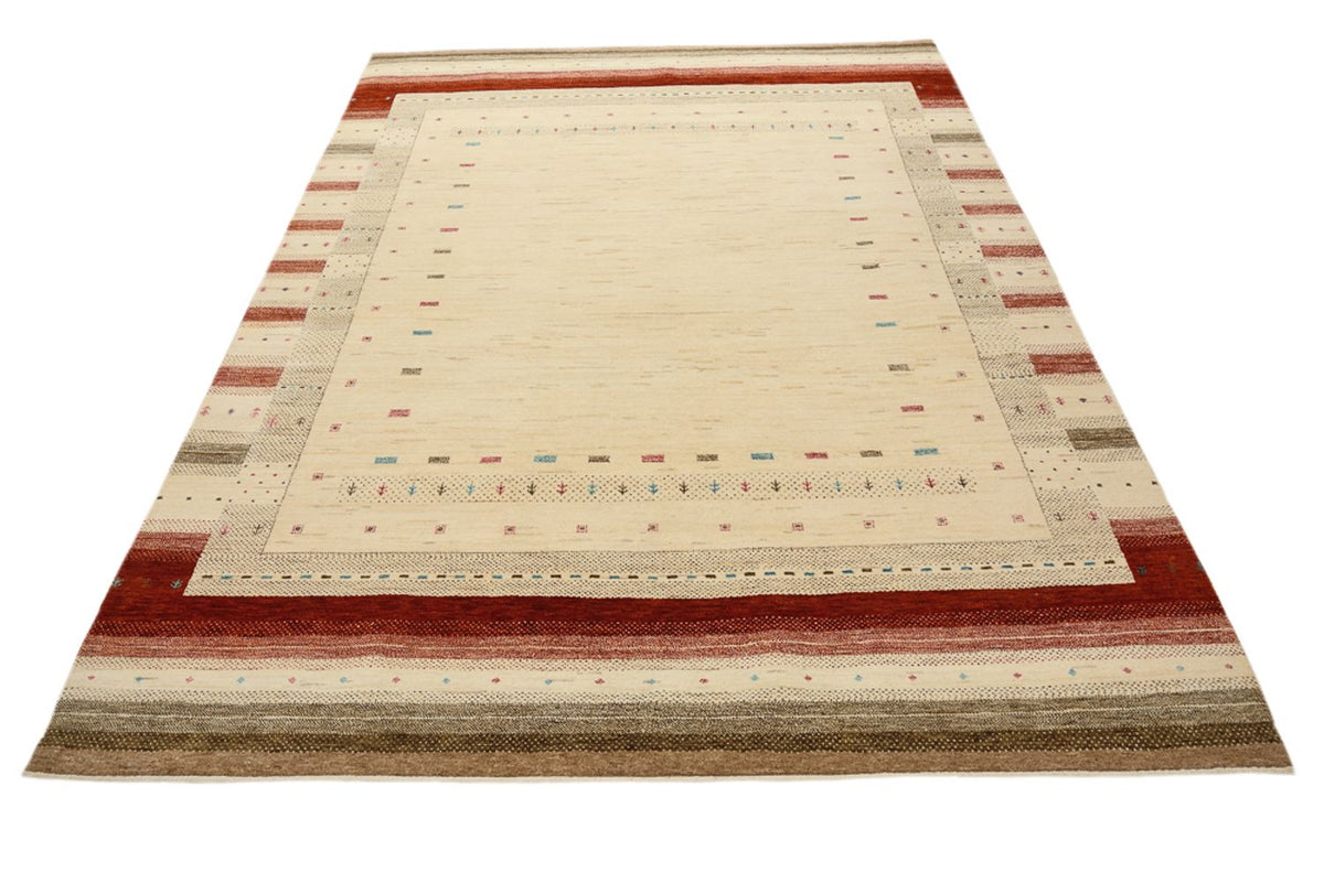 Alfombra Gabbeh - Loribaft Indus - 243 x 171 cm - beige claro