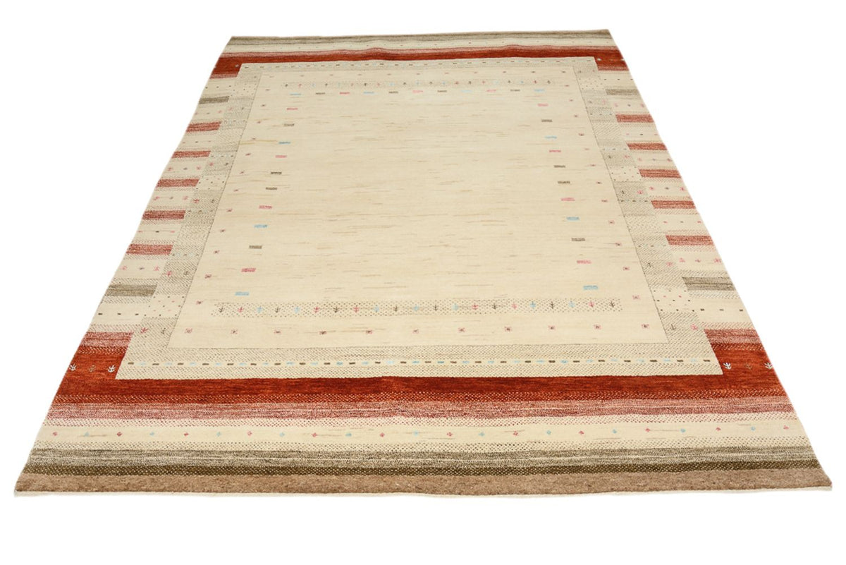 Alfombra Gabbeh - Loribaft Indus - 243 x 171 cm - beige claro
