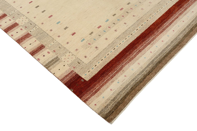 Alfombra Gabbeh - Loribaft Indus - 205 x 152 cm - beige claro