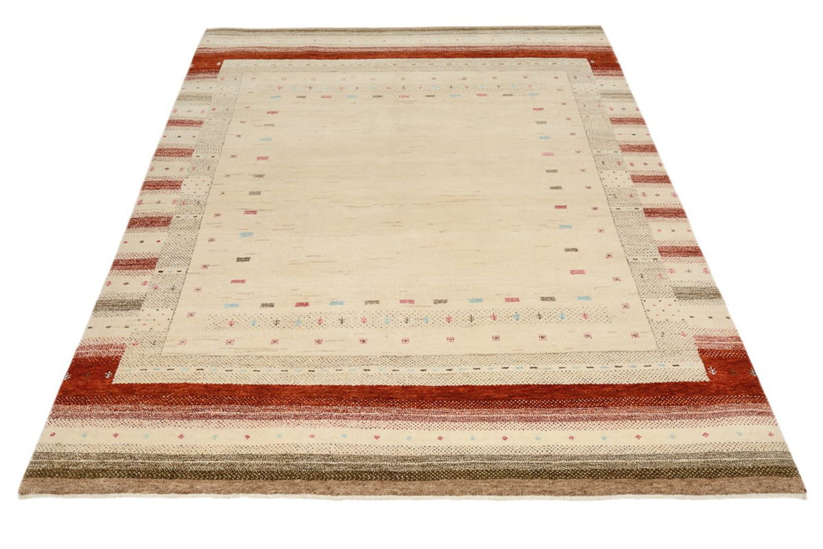 Alfombra Gabbeh - Loribaft Indus - 205 x 152 cm - beige claro