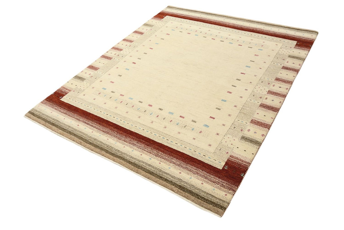 Alfombra Gabbeh - Loribaft Indus - 198 x 156 cm - beige claro