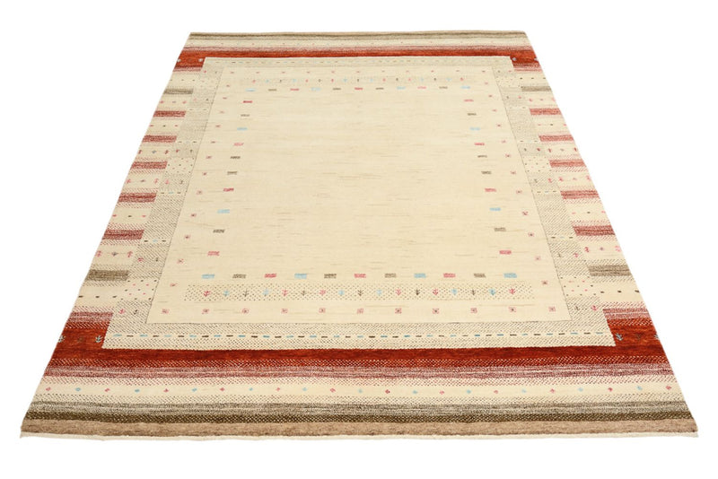 Alfombra Gabbeh - Loribaft Indus - 198 x 156 cm - beige claro