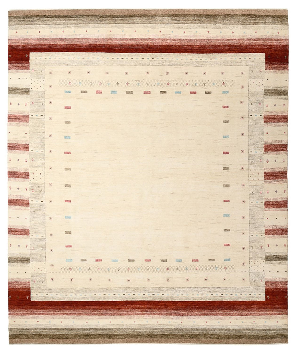 Alfombra Gabbeh - Loribaft Indus - 300 x 254 cm - beige claro