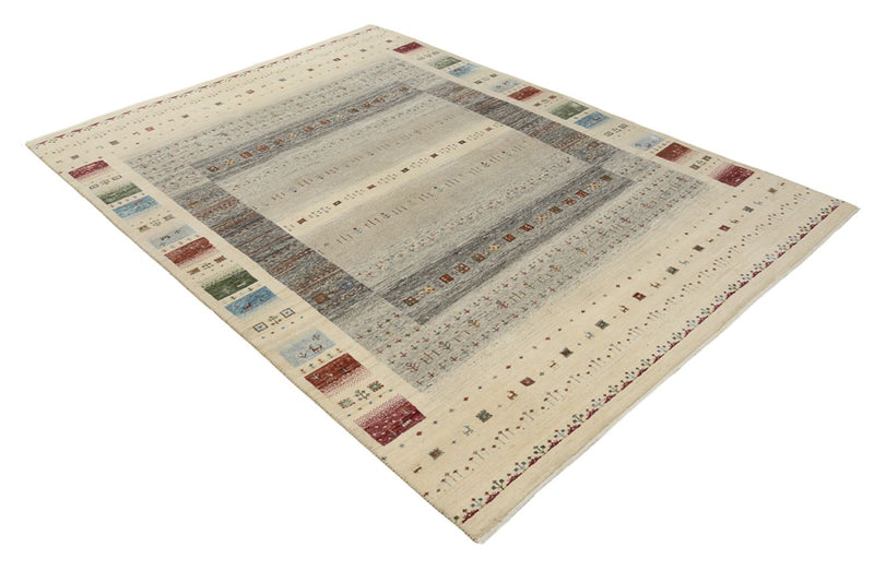 Alfombra Gabbeh - Loribaft Indus - 244 x 177 cm - beige claro