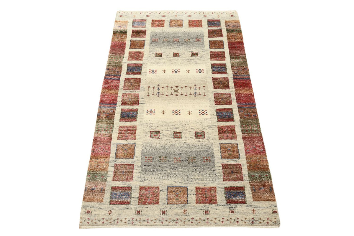Alfombra Gabbeh - Loribaft Indus - 142 x 76 cm - multicolor