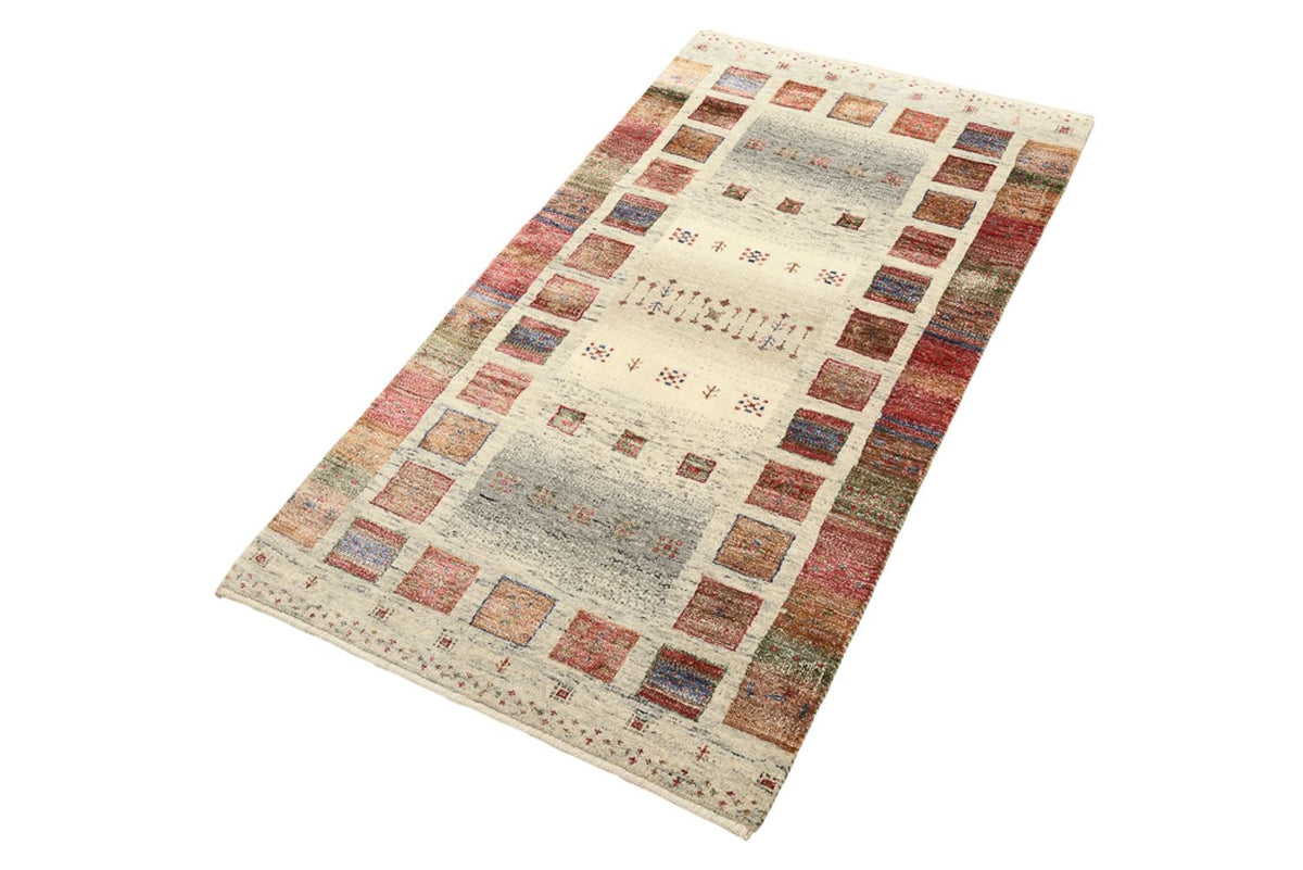 Alfombra Gabbeh - Loribaft Indus - 142 x 76 cm - multicolor