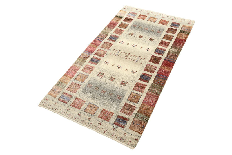 Alfombra Gabbeh - Loribaft Indus - 142 x 76 cm - multicolor