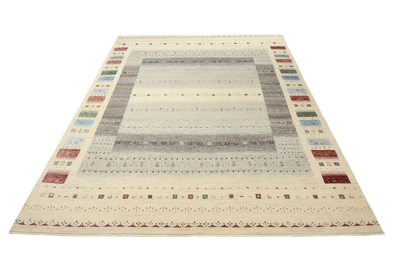 Alfombra Gabbeh - Loribaft Indus - 351 x 248 cm - beige claro