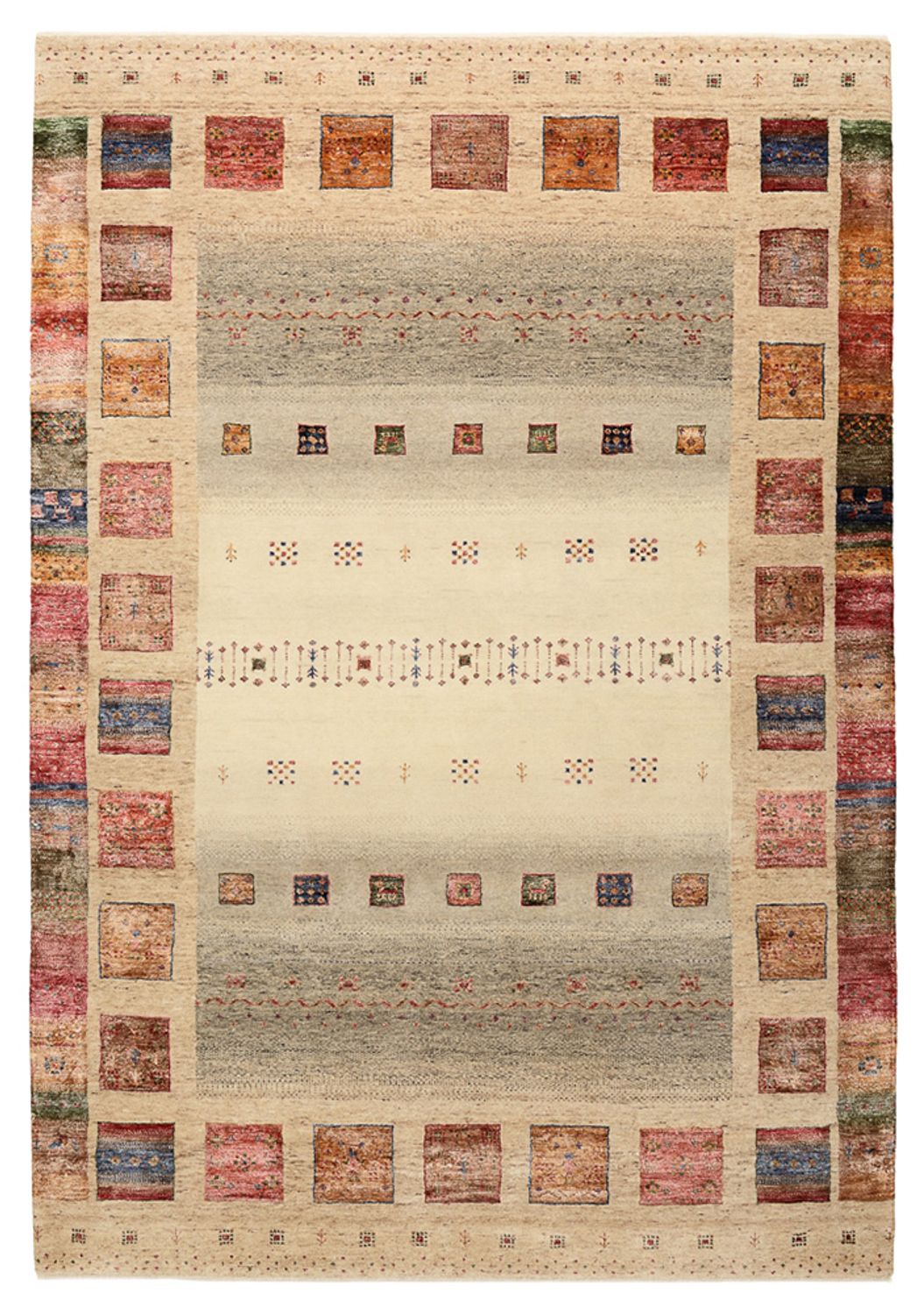 Alfombra Gabbeh - Loribaft Indus - 244 x 172 cm - multicolor