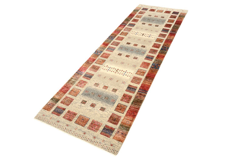 Alfombra de pasillo Alfombra Gabbeh - Loribaft Indus - 247 x 82 cm - multicolor