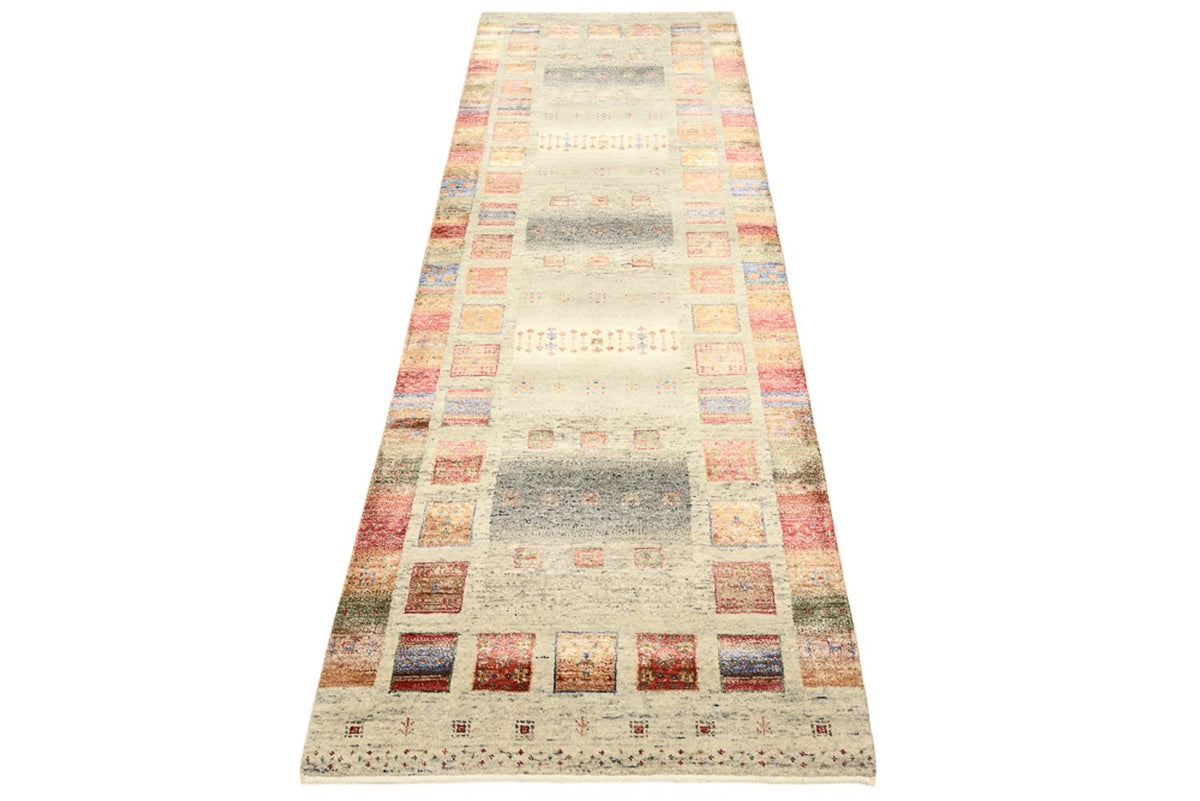 Alfombra de pasillo Alfombra Gabbeh - Loribaft Indus - 247 x 82 cm - multicolor
