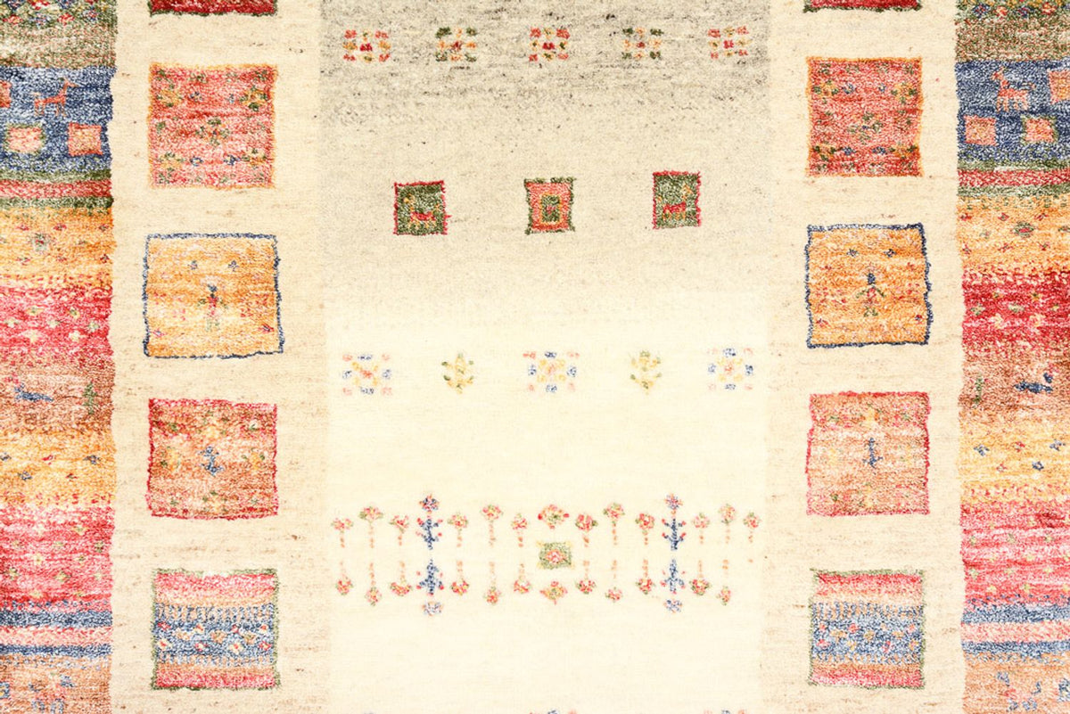 Alfombra de pasillo Alfombra Gabbeh - Loribaft Indus - 296 x 83 cm - multicolor