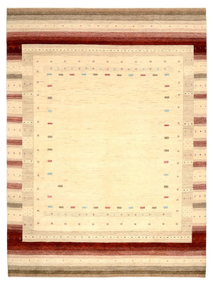 Alfombra Gabbeh - Loribaft Indus - 342 x 254 cm - beige claro