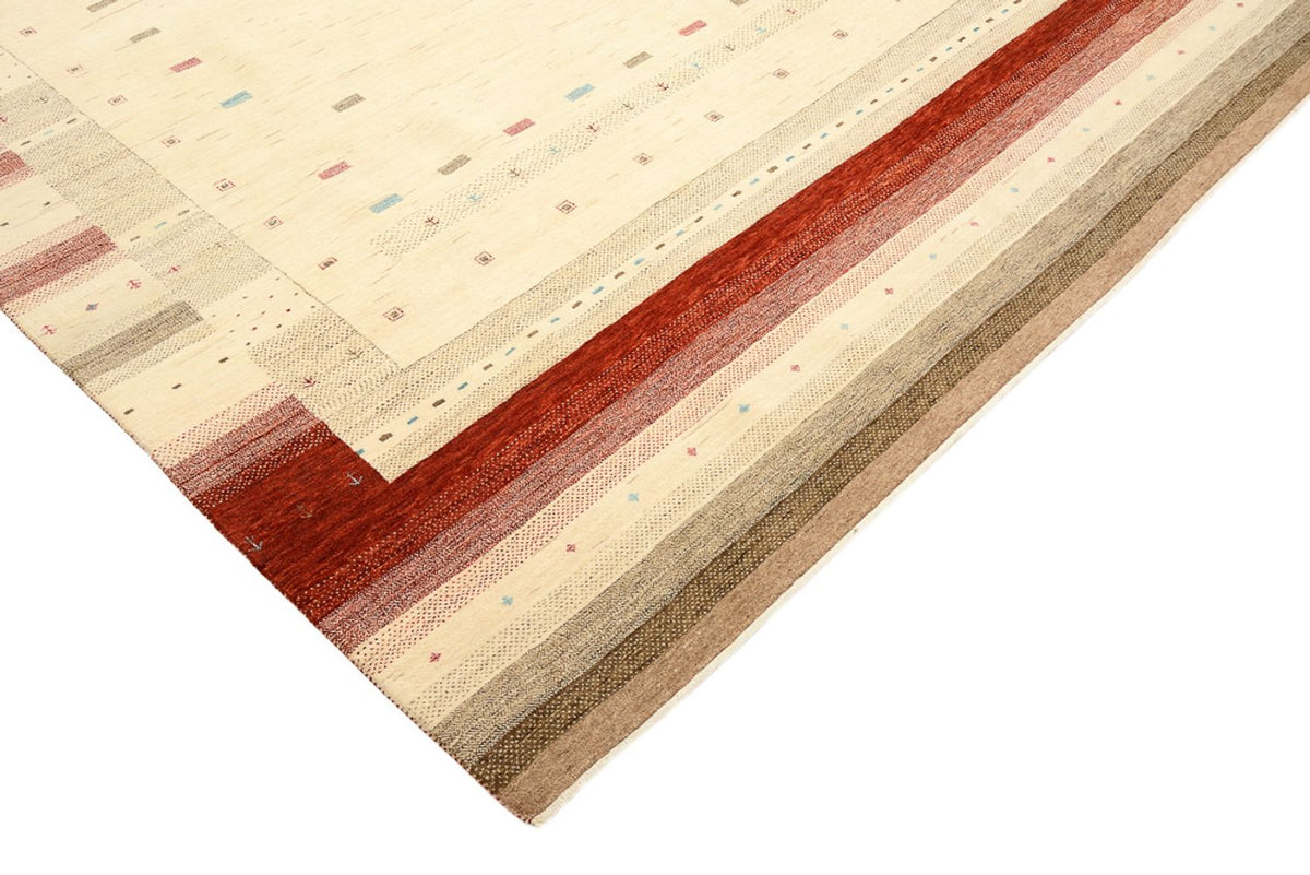 Alfombra Gabbeh - Loribaft Indus - 342 x 254 cm - beige claro