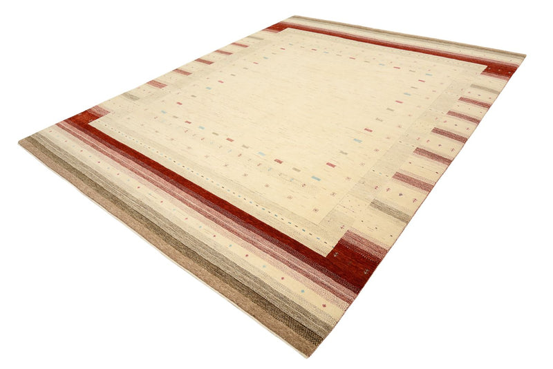 Alfombra Gabbeh - Loribaft Indus - 319 x 251 cm - beige claro