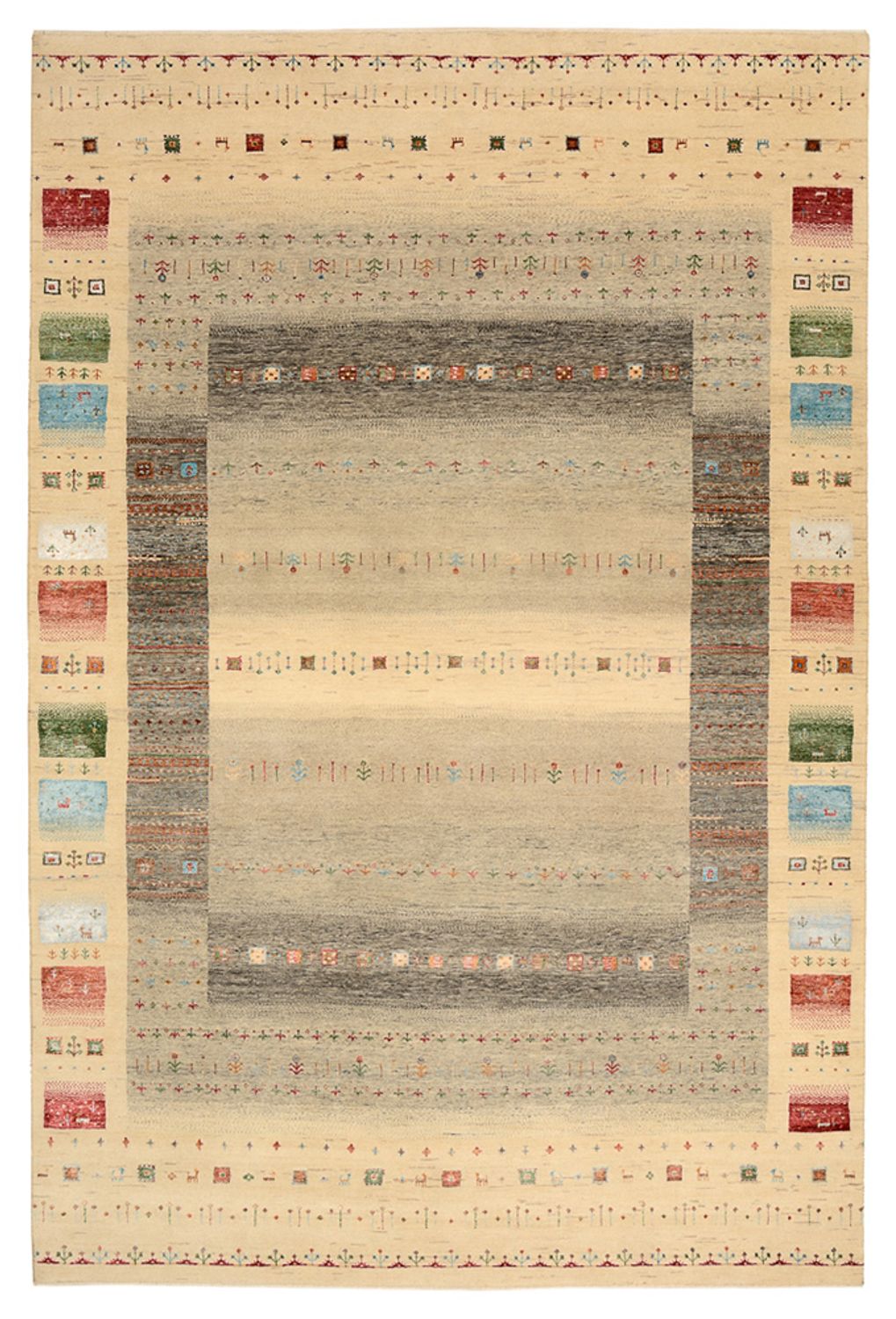 Alfombra Gabbeh - Loribaft Indus - 304 x 201 cm - multicolor