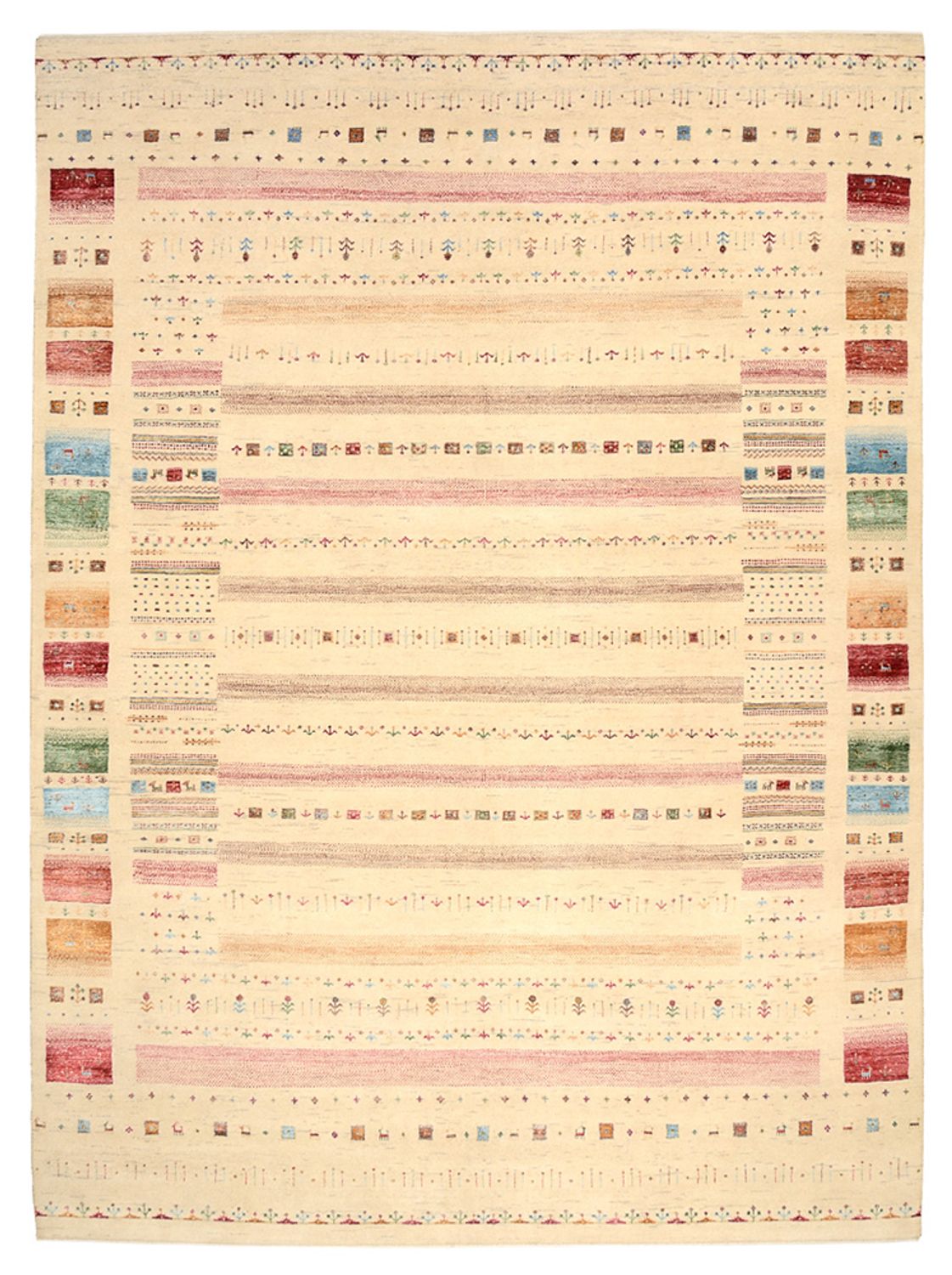 Alfombra Gabbeh - Loribaft Indus - 335 x 248 cm - multicolor