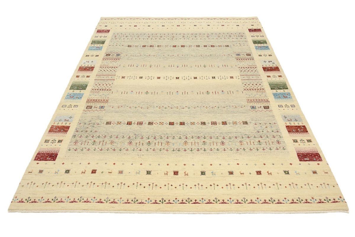 Alfombra Gabbeh - Loribaft Indus - 241 x 172 cm - beige oscuro