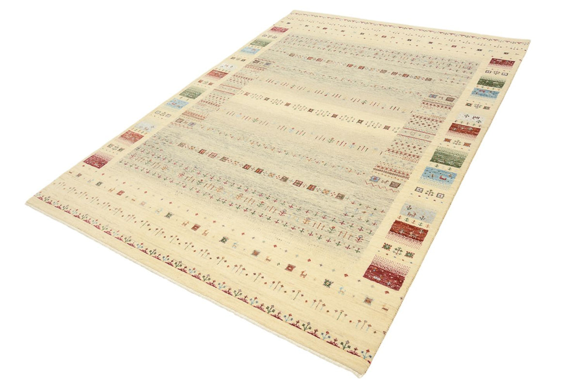 Alfombra Gabbeh - Loribaft Indus - 241 x 172 cm - beige oscuro