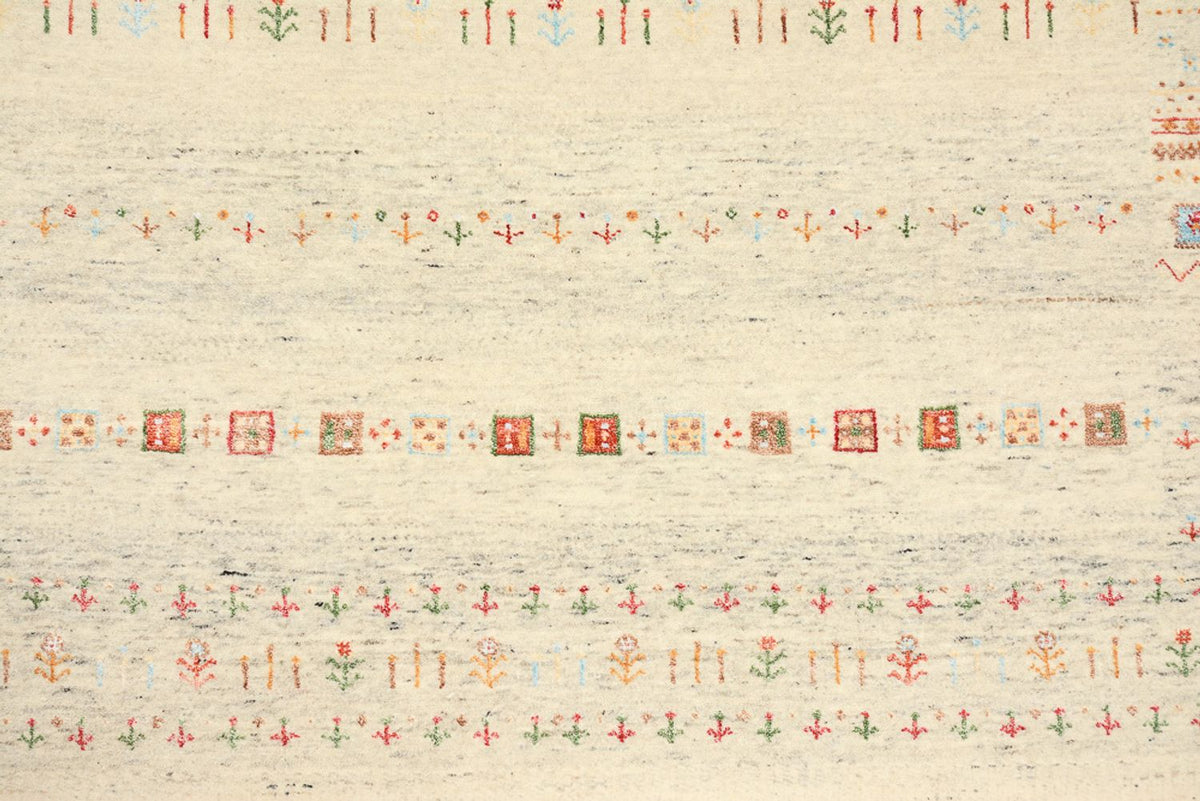 Alfombra Gabbeh - Loribaft Indus - 241 x 172 cm - beige oscuro