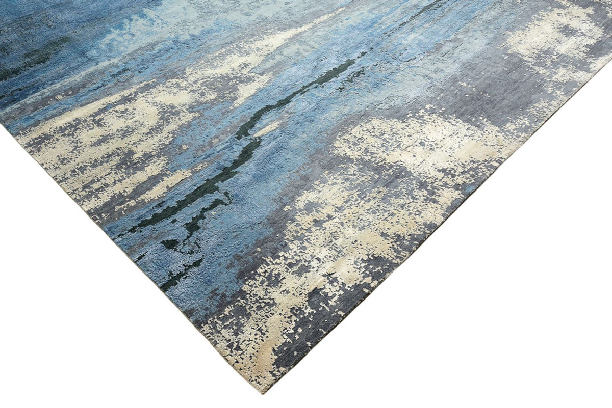 Alfombra de diseño - 430 x 306 cm - azul oscuro
