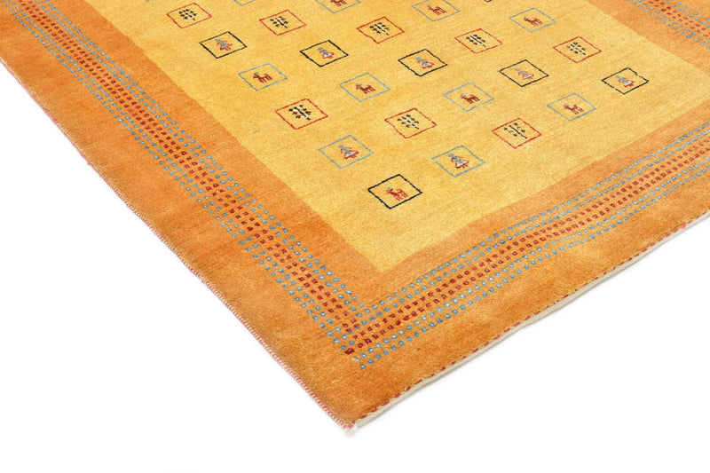 Alfombra Gabbeh - Loribaft Persa - 170 x 114 cm - amarillo