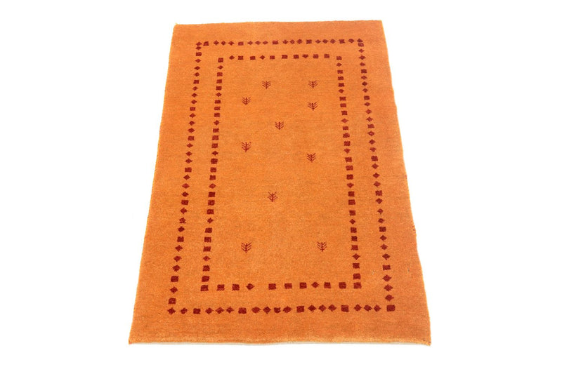 Alfombra Gabbeh - Loribaft Persa - 98 x 62 cm - naranja