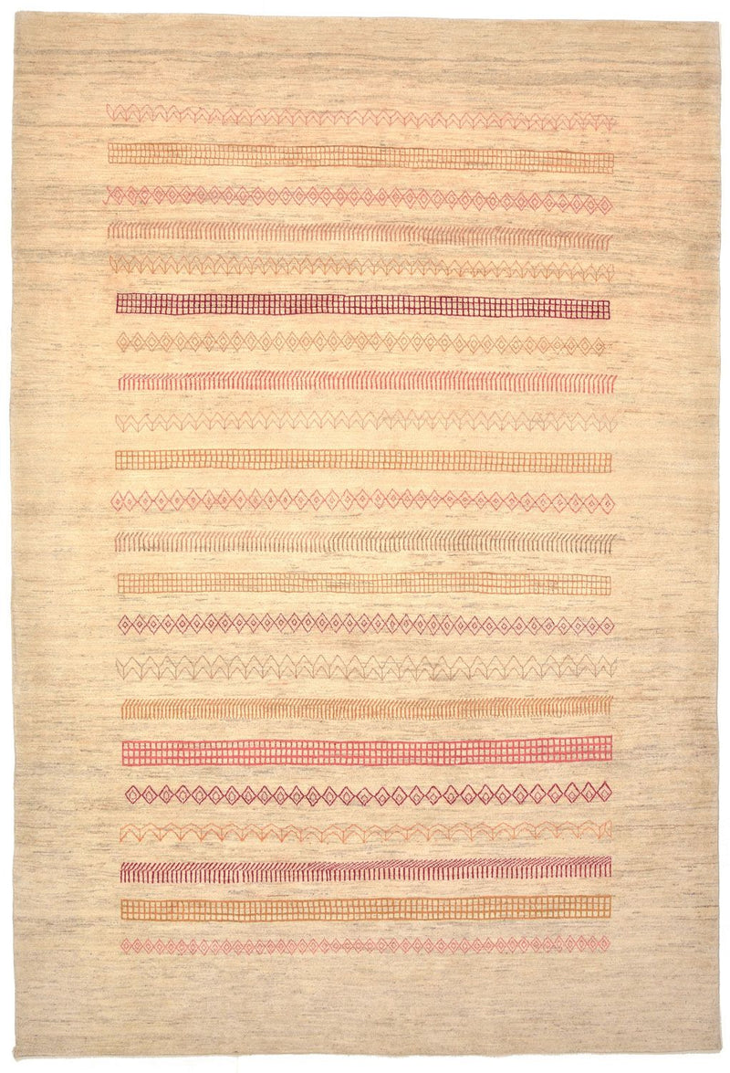 Alfombra Gabbeh - Loribaft Persa - 301 x 205 cm - arena