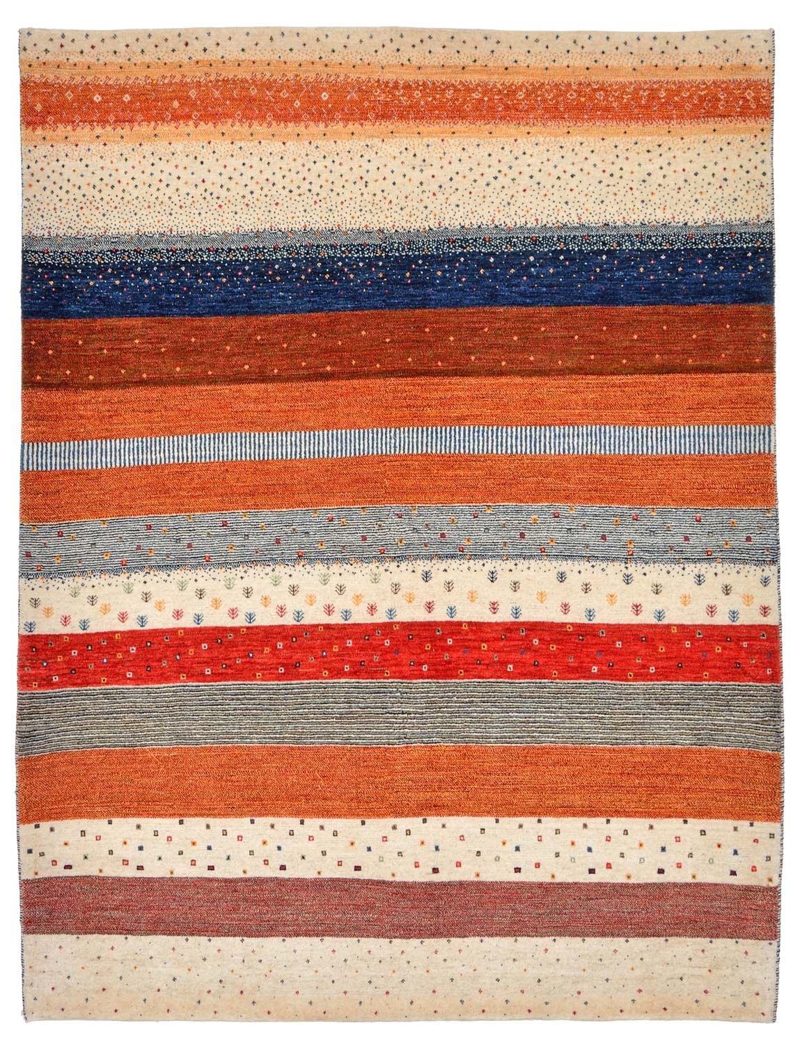 Alfombra Gabbeh - Loribaft Persa - 213 x 160 cm - multicolor