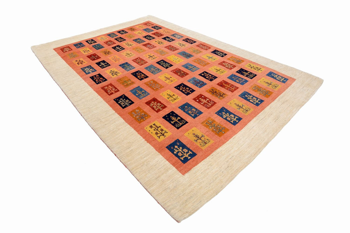 Alfombra Gabbeh - Loribaft Persa - 355 x 249 cm - naranja