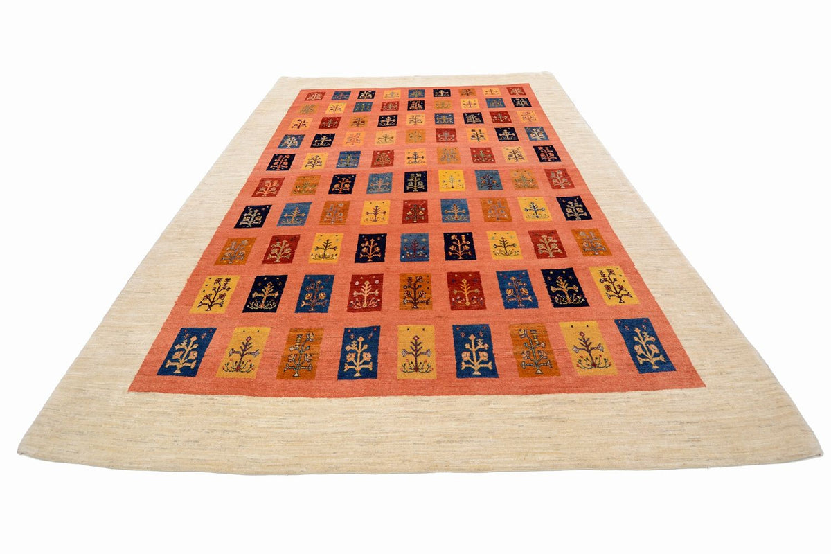 Alfombra Gabbeh - Loribaft Persa - 355 x 249 cm - naranja