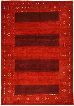 Alfombra Gabbeh - Loribaft Persa - 332 x 230 cm - rojo