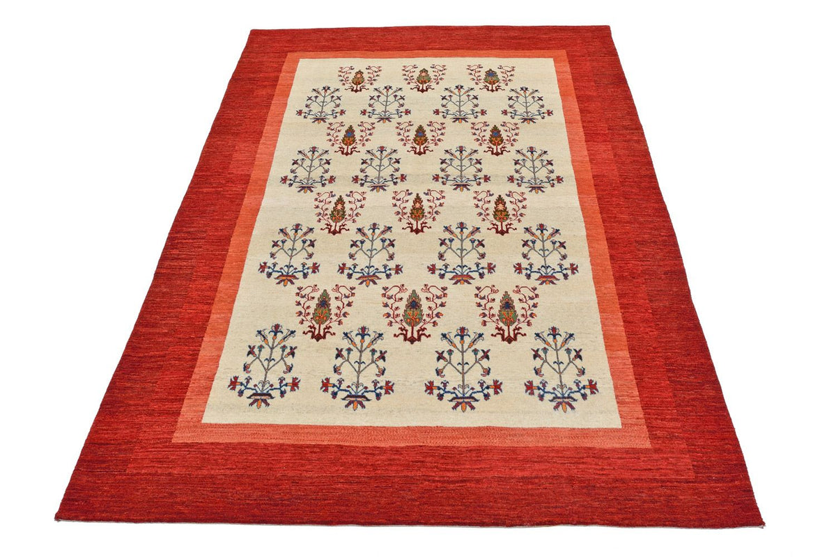 Alfombra Gabbeh - Loribaft Persa - 298 x 200 cm - rojo
