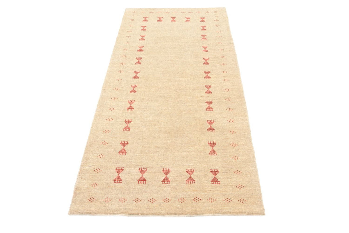 Alfombra de pasillo Alfombra Gabbeh - Loribaft Persa - 201 x 85 cm - beige