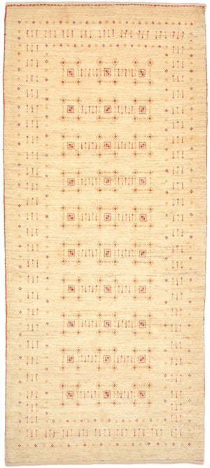 Alfombra de pasillo Alfombra Gabbeh - Loribaft Persa - 201 x 88 cm - natural