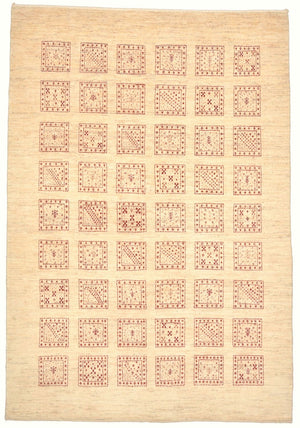 Alfombra Gabbeh - Loribaft Persa - 211 x 141 cm - beige