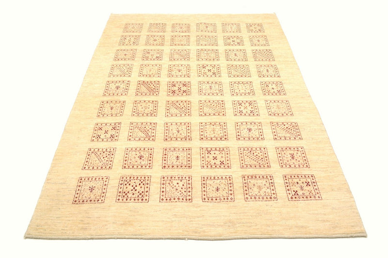 Alfombra Gabbeh - Loribaft Persa - 211 x 141 cm - beige