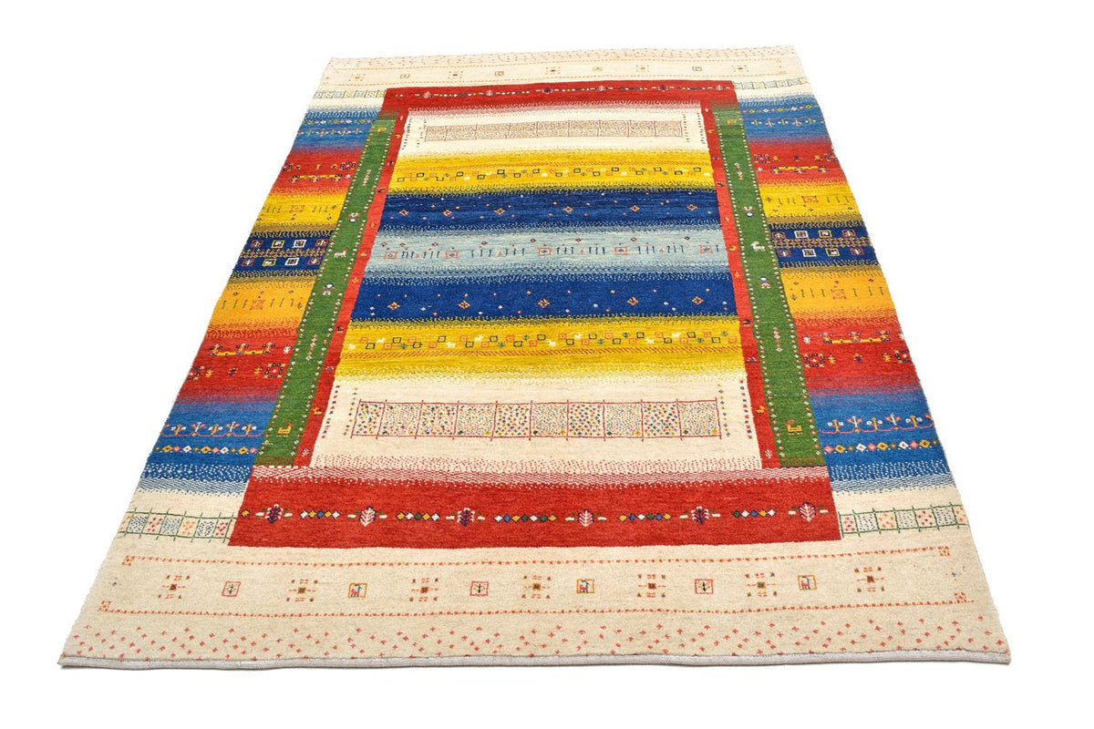 Alfombra Gabbeh - Loribaft Persa - 225 x 146 cm - multicolor