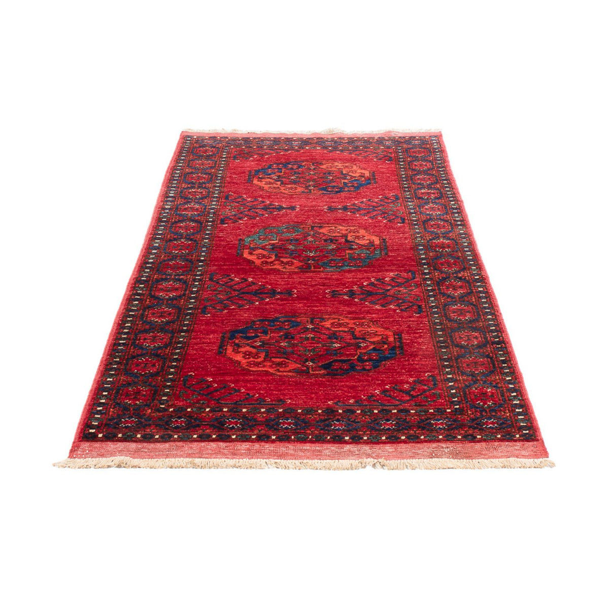 Alfombra de pasillo Alfombra afgana - 207 x 80 cm - rojo
