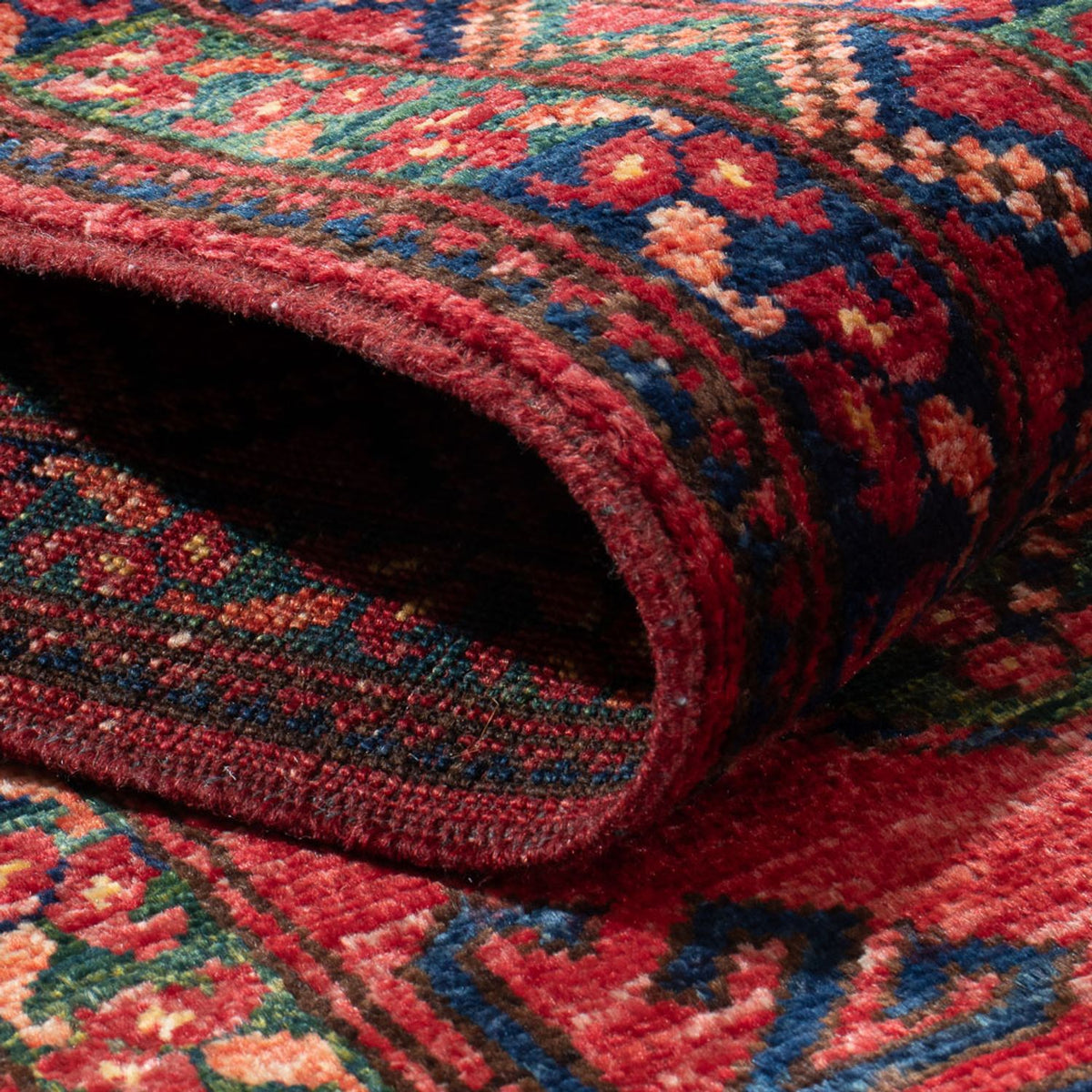 Alfombra de pasillo Alfombra afgana - 204 x 82 cm - rojo