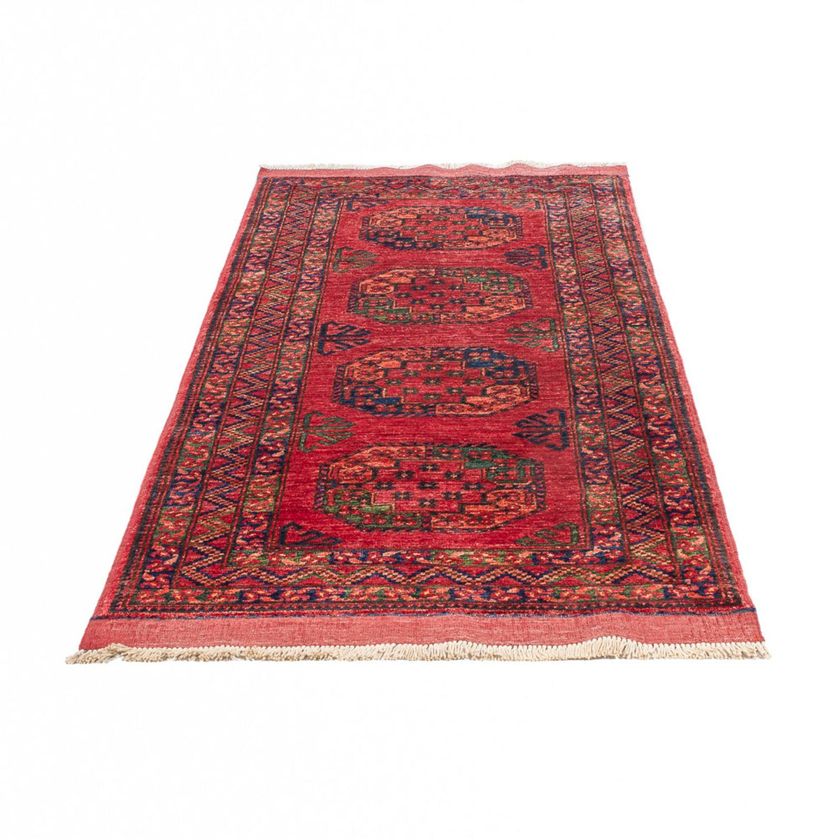 Alfombra de pasillo Alfombra afgana - 204 x 82 cm - rojo